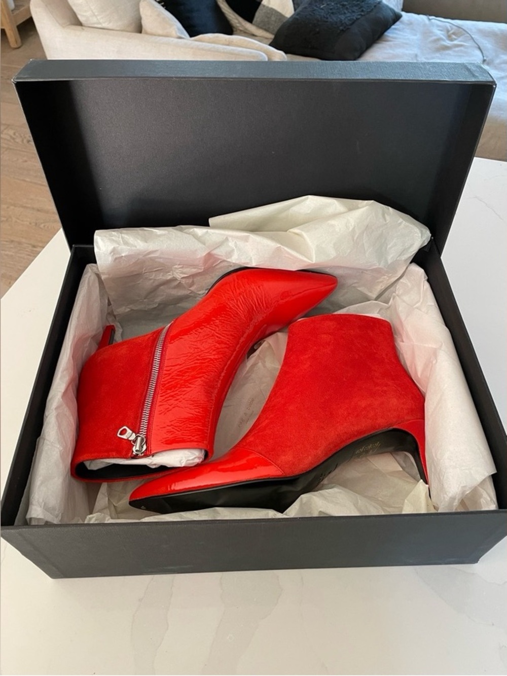 Rag & Bone Beha Boot in Orange Suede Sz 39 / US 9 MSRP $525 NEW - Picture 6 of 7